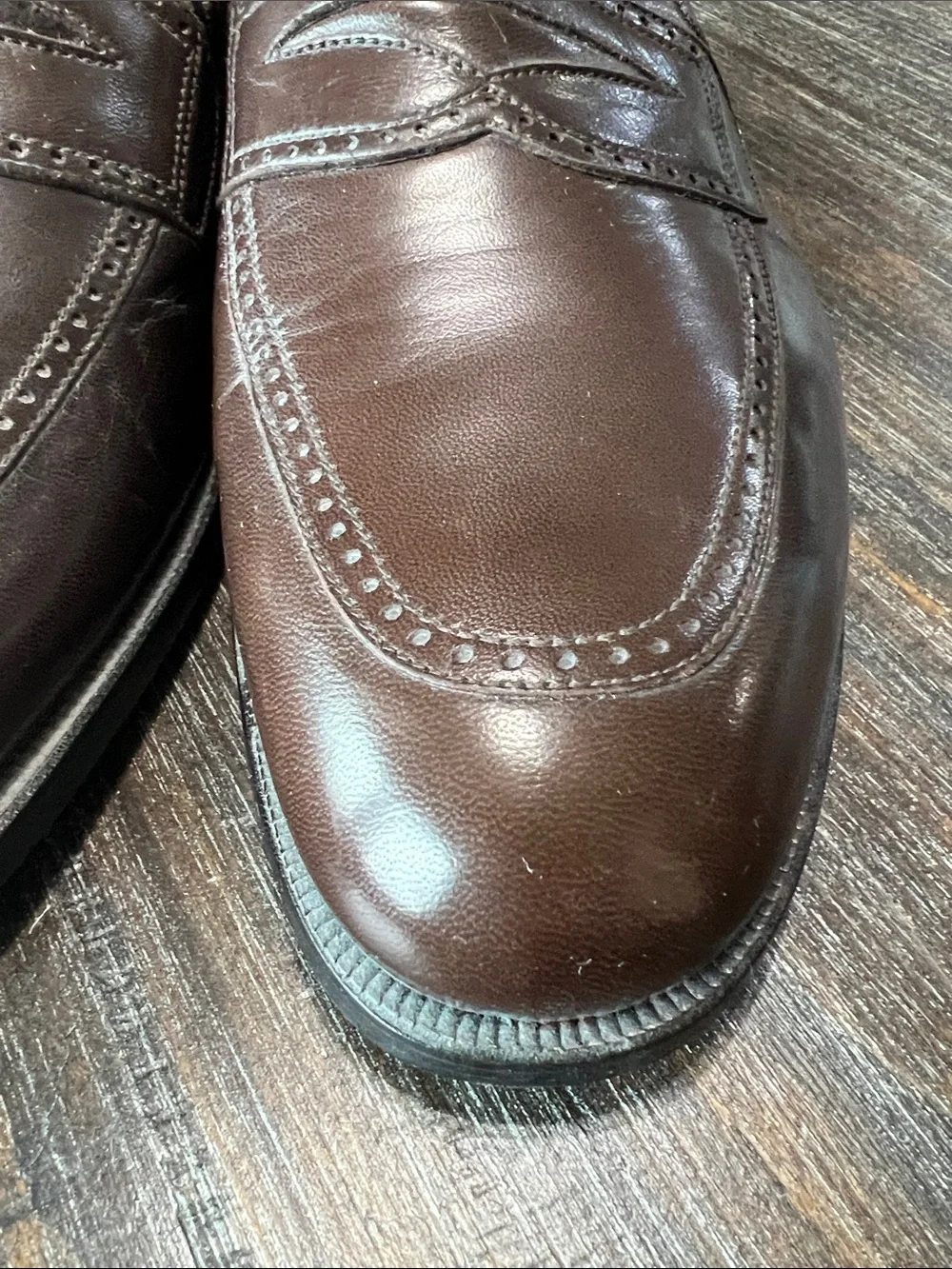 Bally Dark Brown Leather Penny Loafers